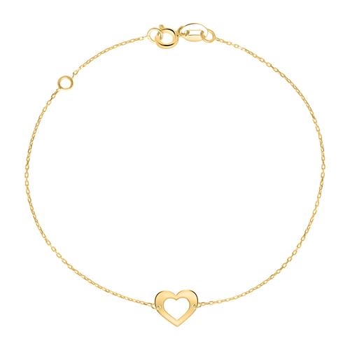 Armbånd Guld Med Hjerte - Armbånd