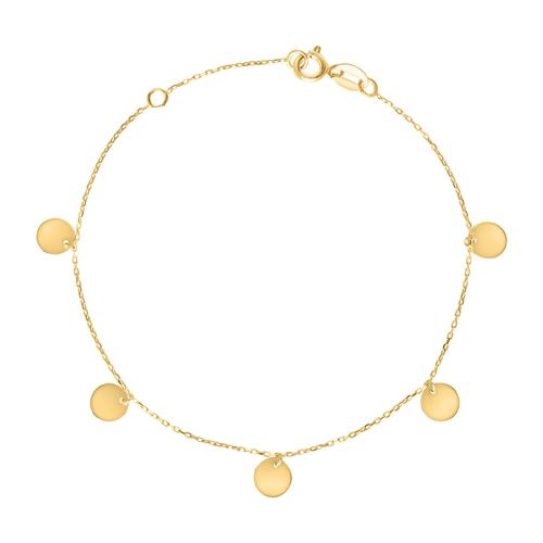 Armbånd Guld Med Runde Vedhæng - Armbånd
