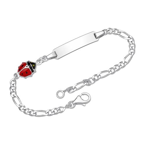 Armbånd Sølv Med Mariehøne Til Mulighed For Gravering - Armbånd