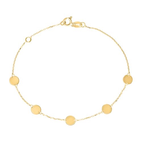 Armbånd Guld Med Runde Plader - Armbånd