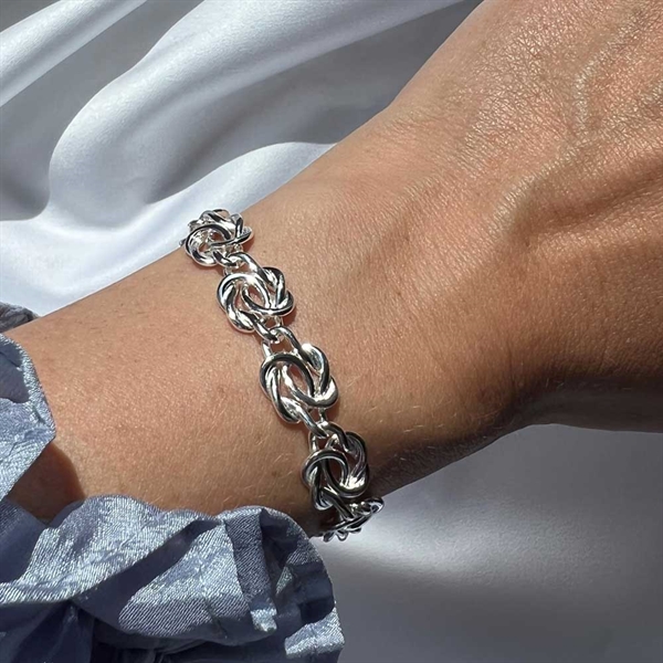 Armbånd Sølv Med Flettet Knuder - Armbånd
