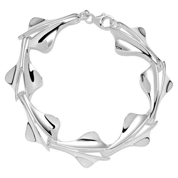 Armbånd Sølv Med Store Led - Armbånd