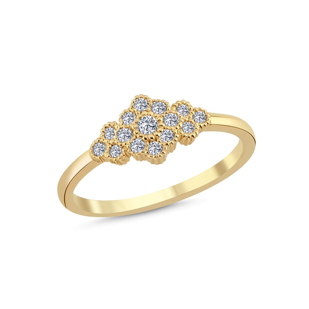 Nuran Athene 14kt Ring Med Diamanter A2560 023 - Nuran Fingerringe