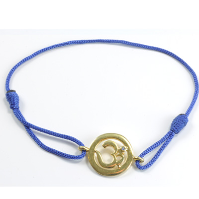 Chakra Aum Armbånd Chakra Med Safir 14mm Forgyldt - Armbånd