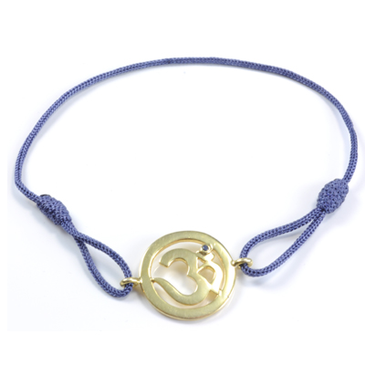 Chakra Aum Armbånd Chakra Med Safir 18mm Forgyldt - Armbånd