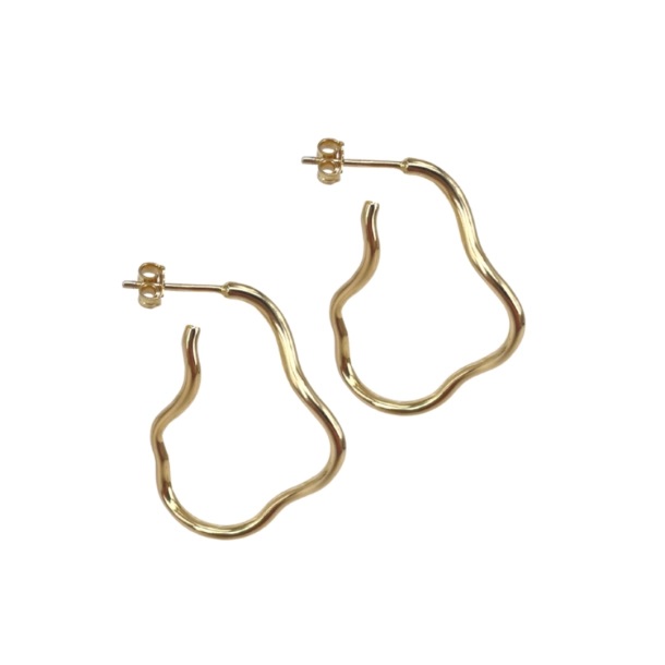 Aqua Dulce Curly Hoop øreringe 5718 - Aqua Dulce Øreringe