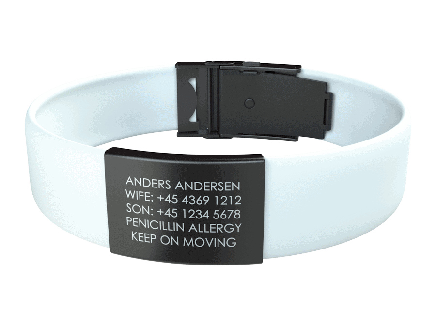 Sort Djuva Beat Armbånd Med Skilt - Djuva Armbånd