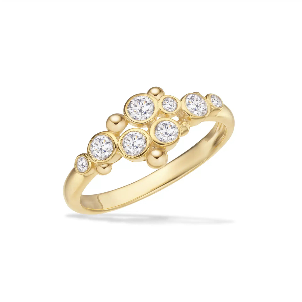 Scrouples Bubbles Ring Med Sten Zirkonia Forgyldt Sølv 730512 - Scrouples Fingerringe