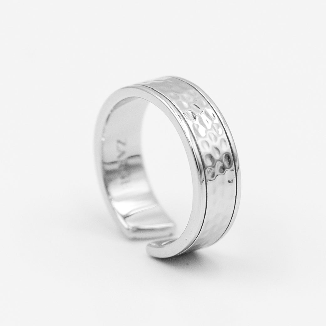 Sølv Martellata Hammered Ring - Zarge Jewelry Fingerringe
