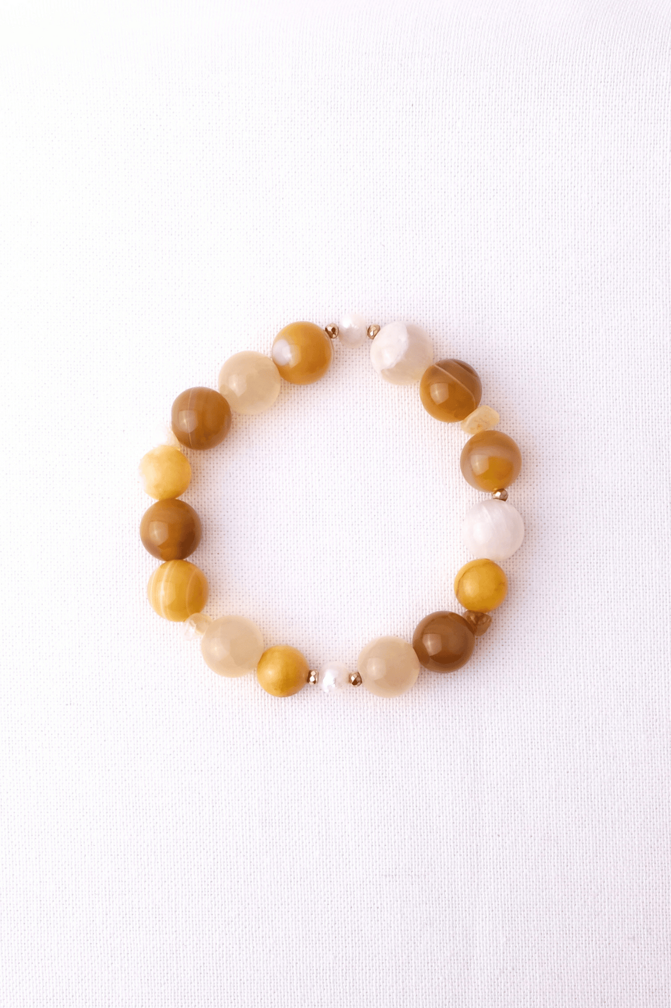 EfterÅr Armbånd Med Agat Kalcedon Jade Ferskvandsperler - Parol Armbånd