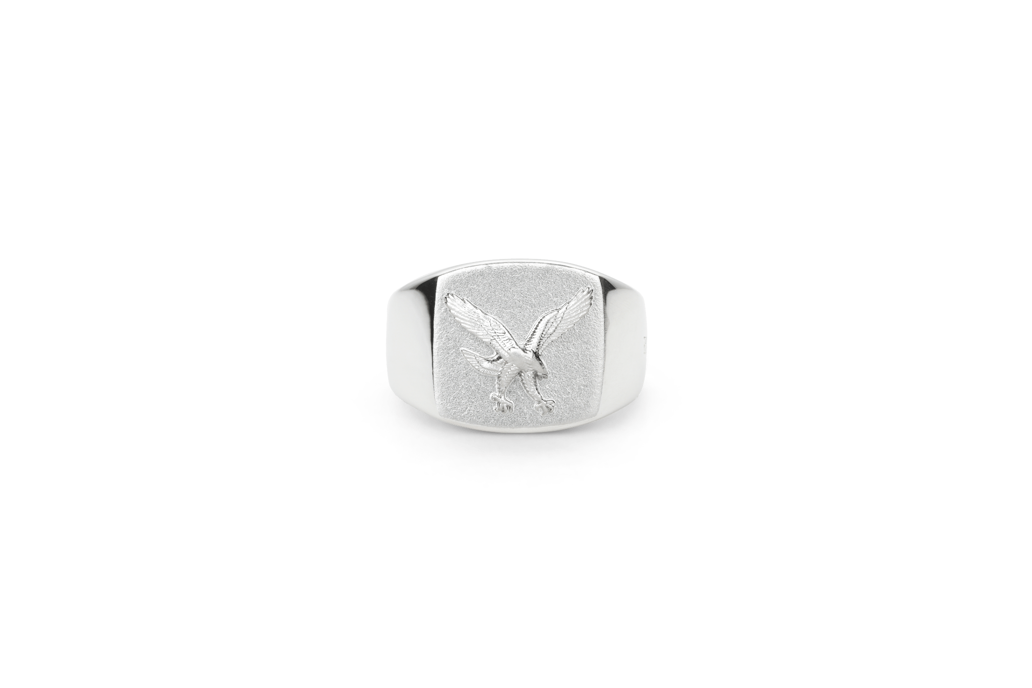 Sølv Eagle Signet Ring Silver - Ix Studios Fingerringe  - 5714534005091
