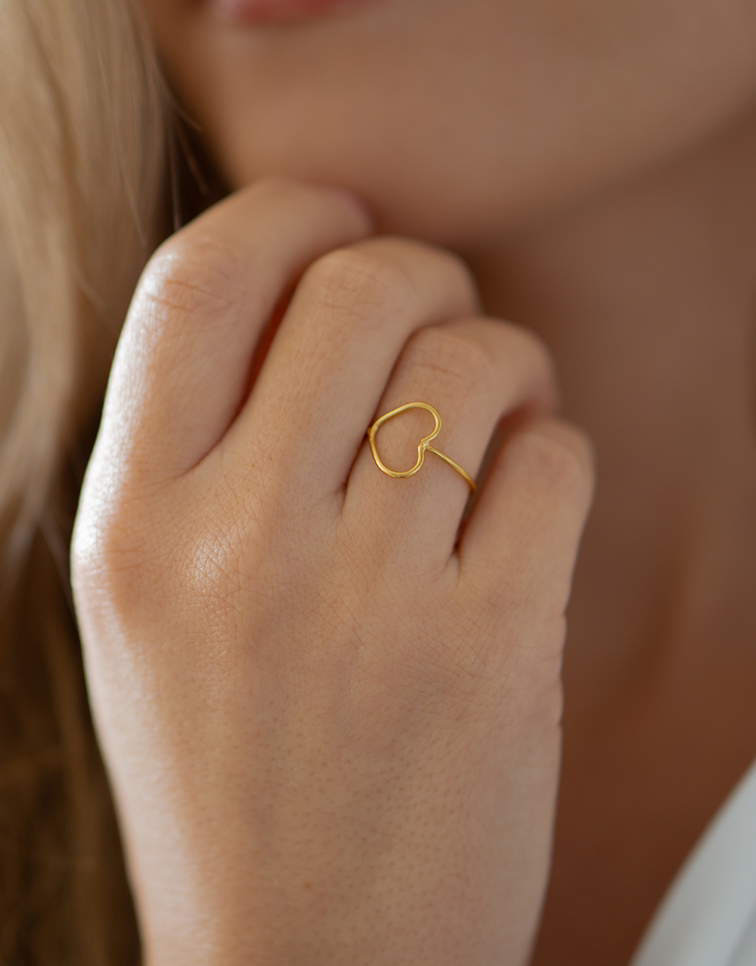 Amora Hjerte Guld Ring - Fingerringe