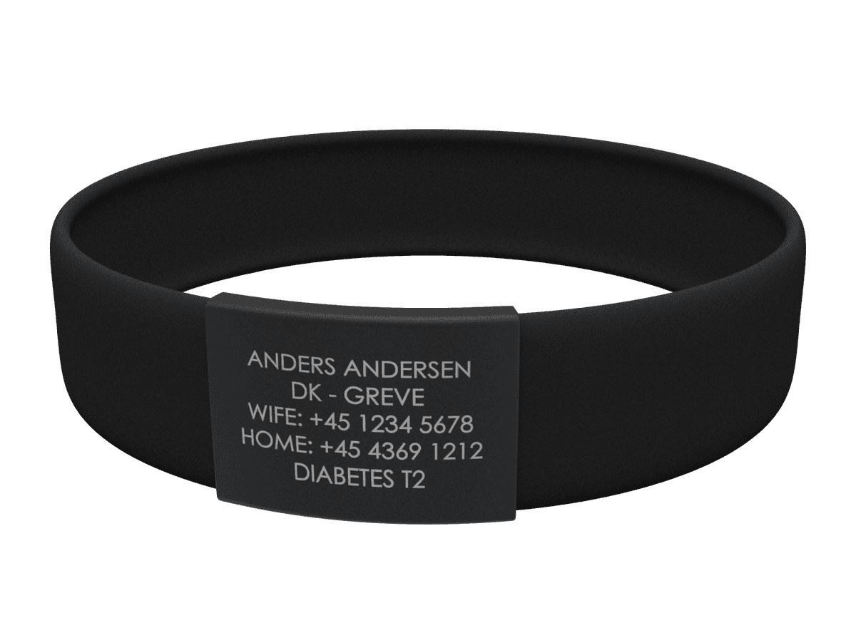 Sort Djuva Stream Armbånd Med Skilt - Djuva Armbånd