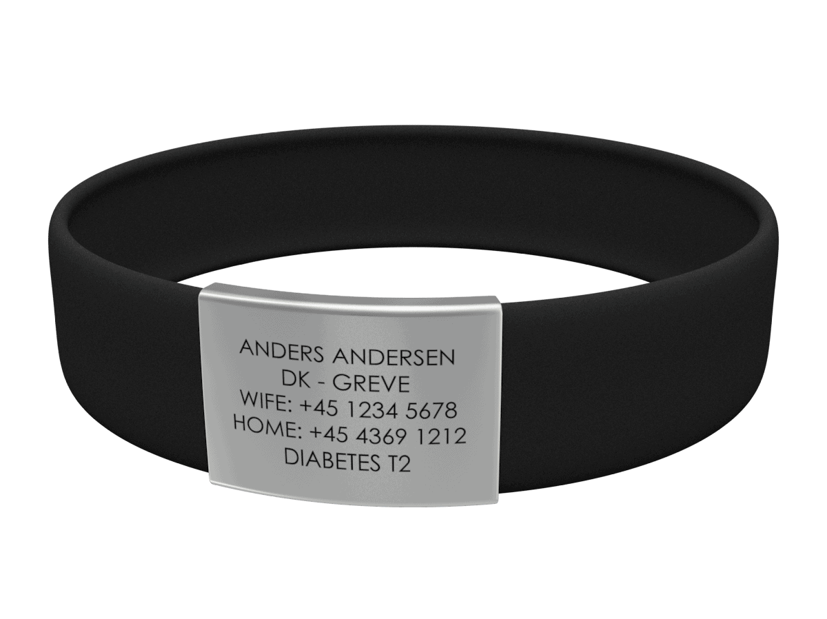 Djuva Stream Armbånd Med Gråt Skilt - Djuva Armbånd