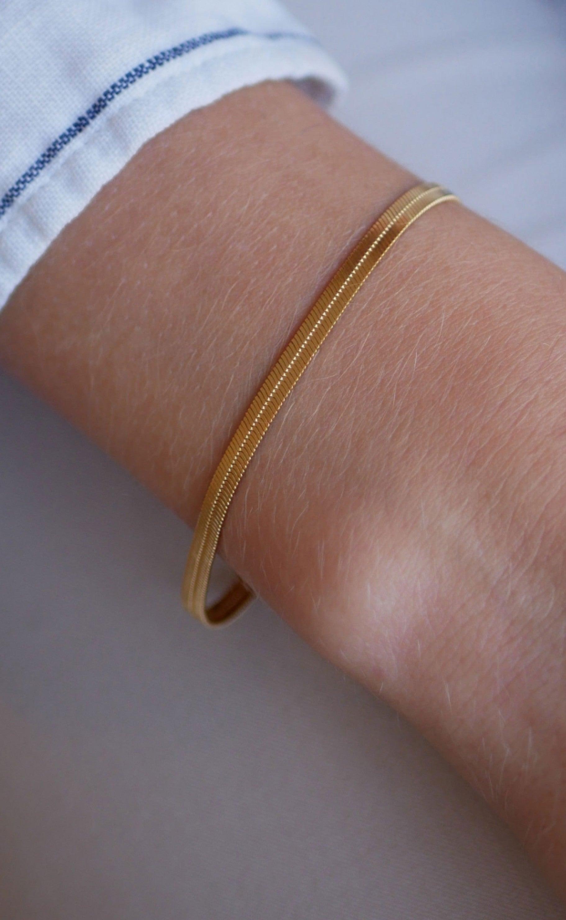 Guld Colour Enamel Copenhagen Armbånd Caroline Gold Colour - Armbånd  - 5714274014797