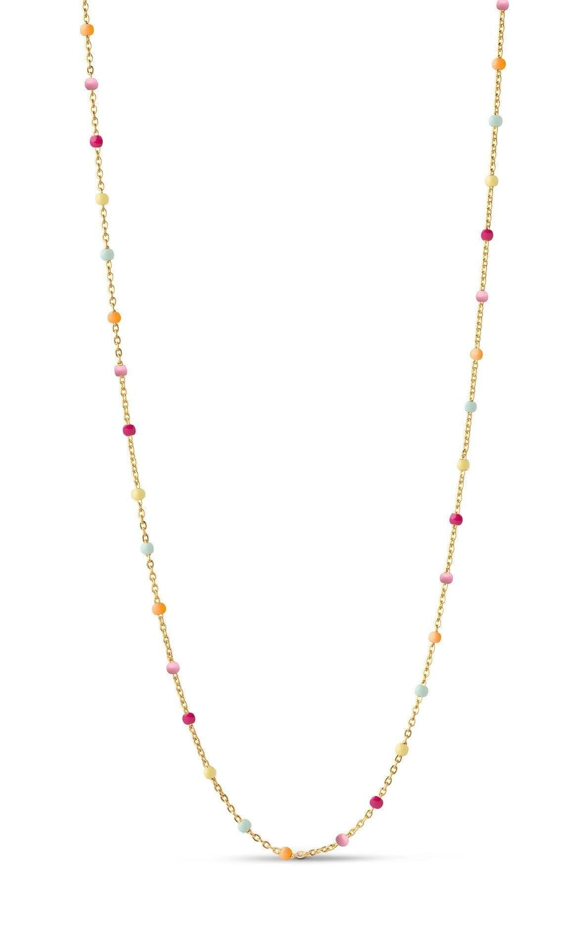 Enamel Copenhagen Halskæde Lola Rainbow Gold Colour - Halskæder  - 5714274013875, 57142