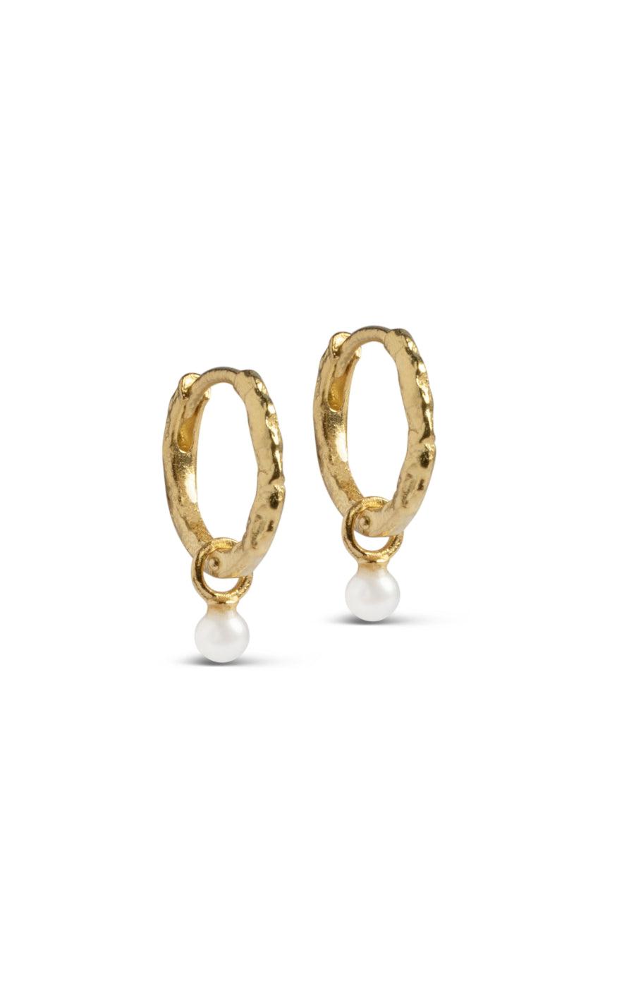 Pearl Enamel Copenhagen Belle Gold Colour - Øreringe  - 5714274021764