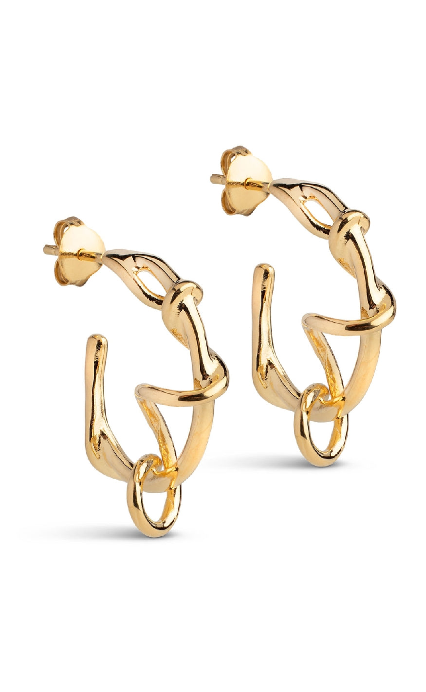 925S/GP Enamel Copenhagen Capella Gold Colour - Øreringe  - 5714274036034