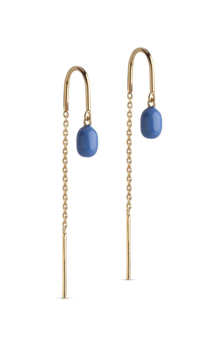 CornBlomster Enamel Copenhagen Eleanor Cornflower - Øreringe  - 5714274025175