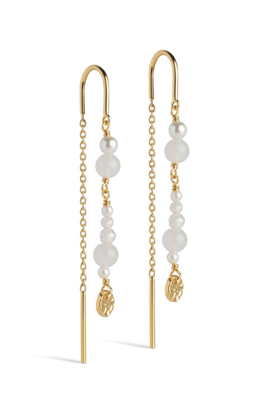 Hvid Enamel Copenhagen Sofia White And Pearls - Øreringe  - 5714274033101
