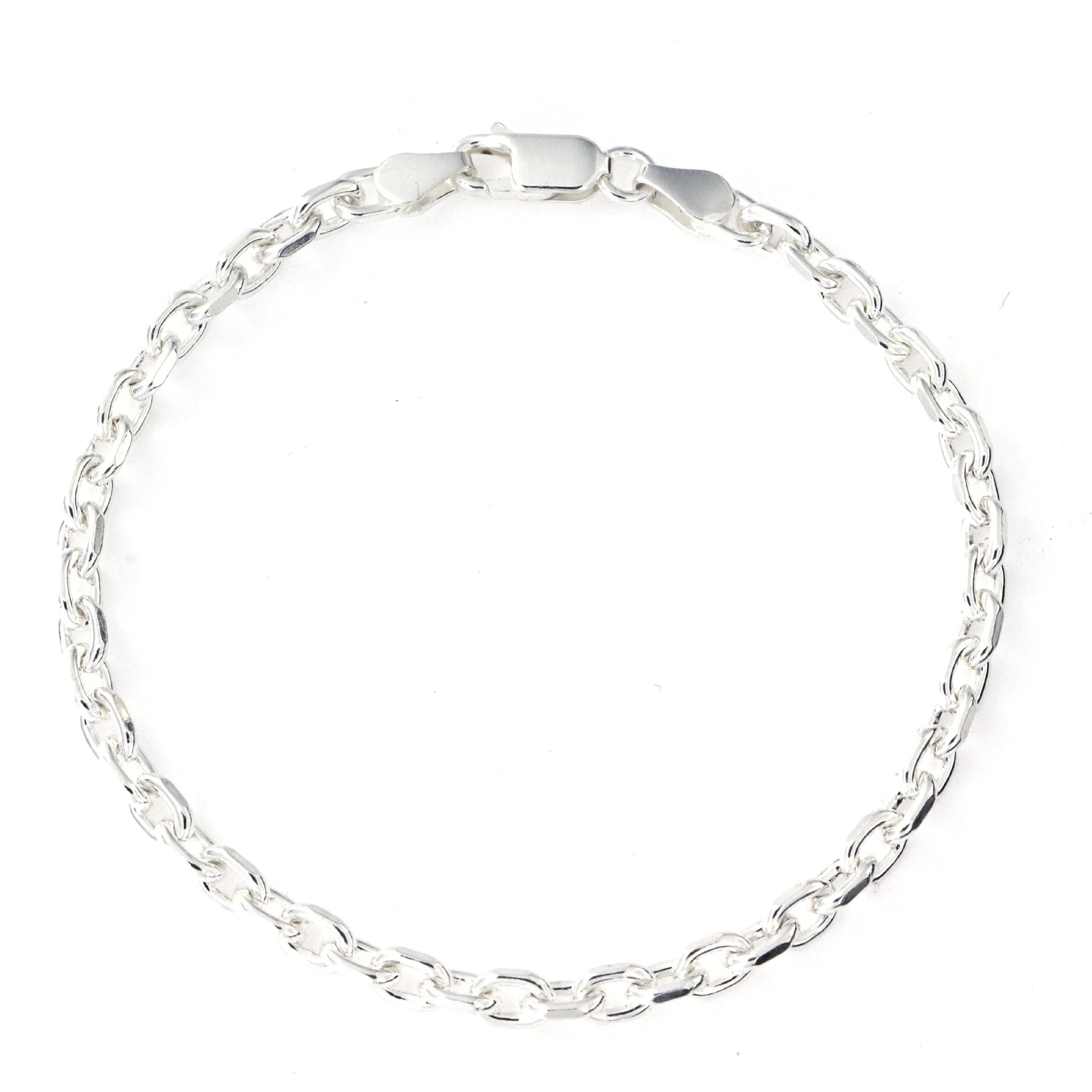 Sølv Armbånd Anker Facet Kæde Sterling - Spain Armbånd  - 05740034094662