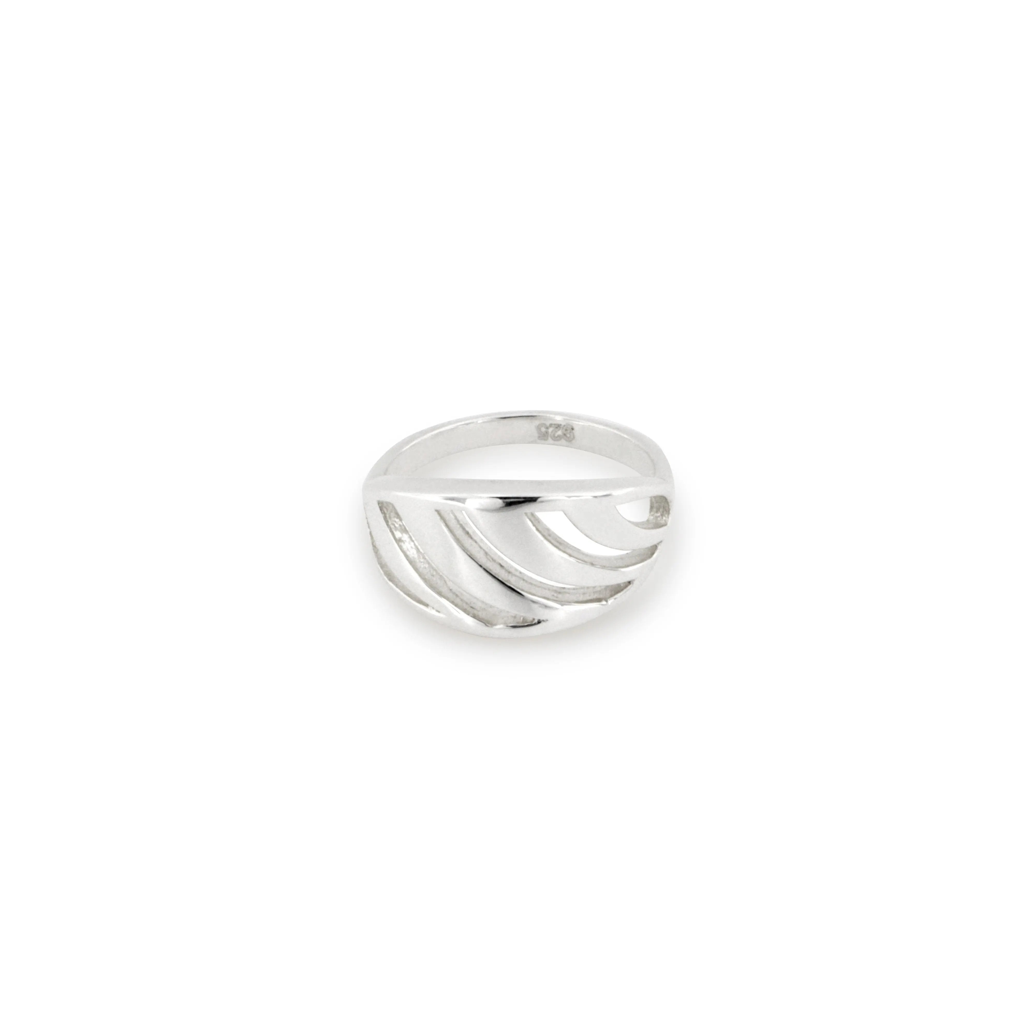 Sølv Fingerring Tværstribet Sterling Str - Ok Silver Fingerringe  - 05740034028391