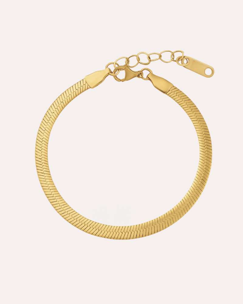 Flat Snake Bracelet Forgyldt - Khaai Studio Armbånd