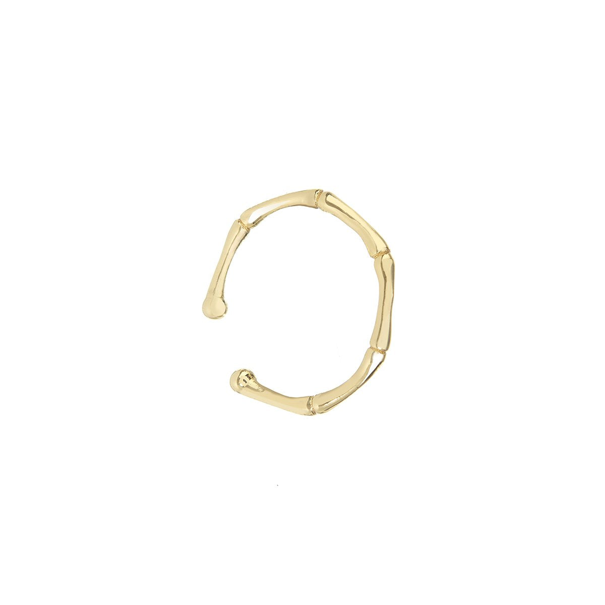 Tåring Ørering Fingerring Glamboo Onesize Regulerbar Størrelse Karat Guldbelagt Sterling Sølv - Øreringe