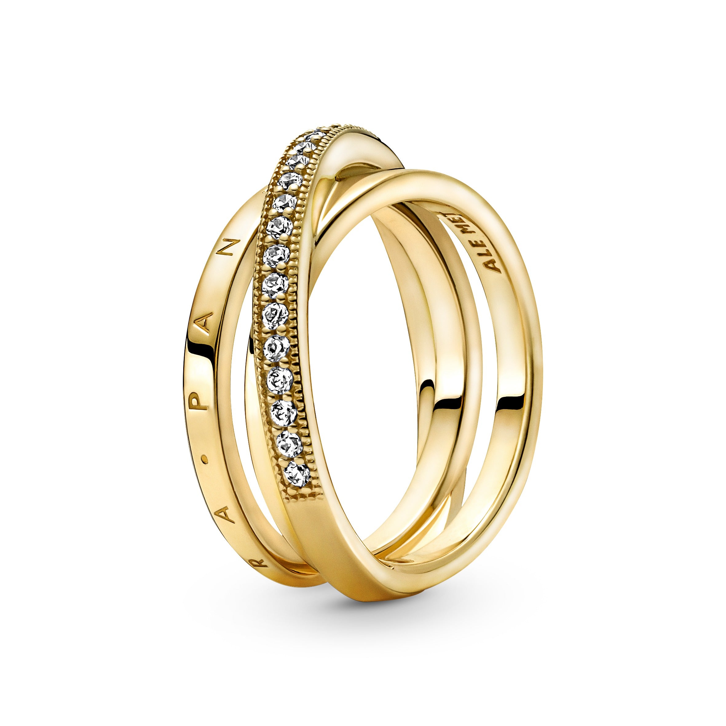 Pandora Forgyldt Bånd Ring Med Sten 169057c01 - Pandora Fingerringe - 1233690157122