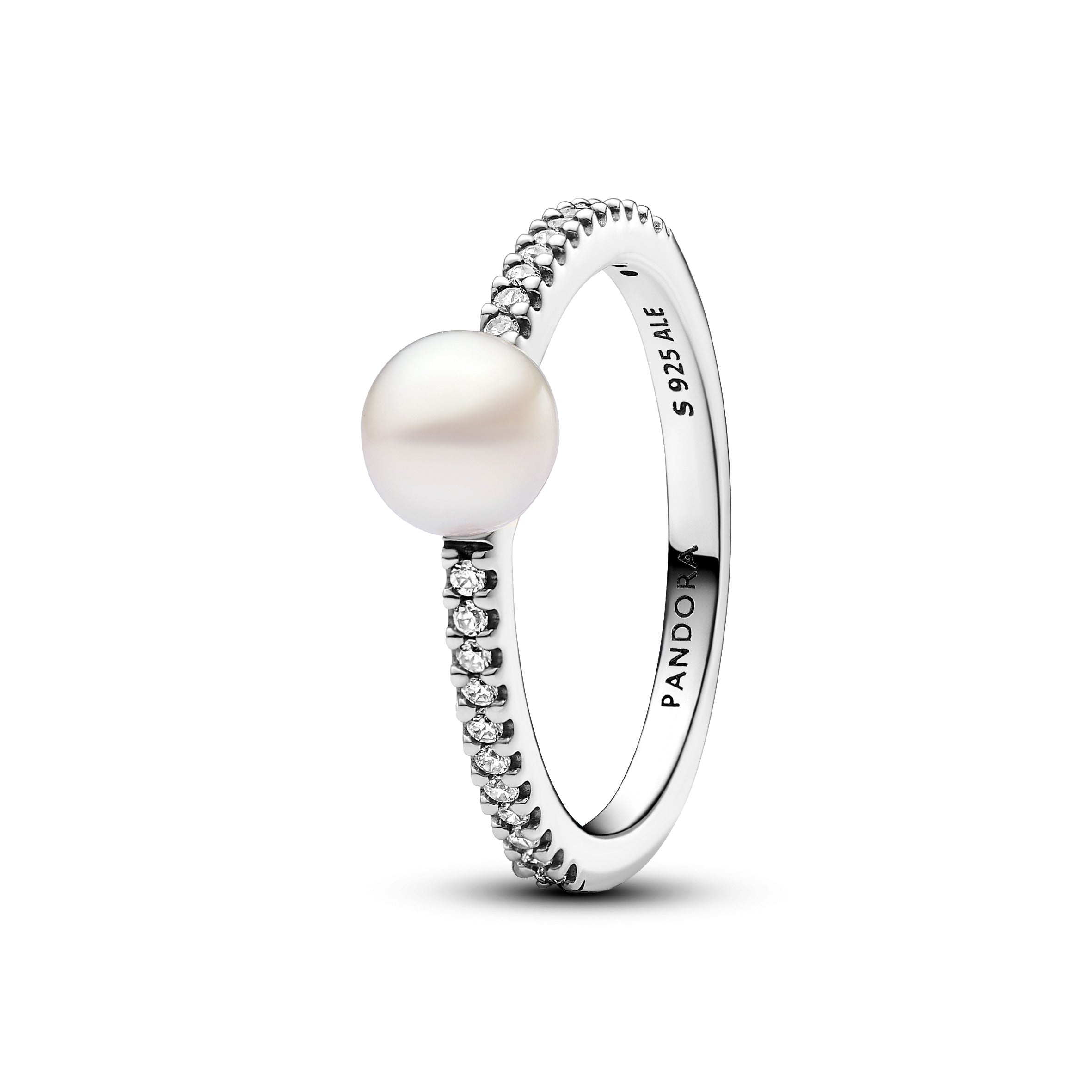 Pandora Ferskvandskultur Perle Ring Med Sten Pav 193158c01 - Pandora Fingerringe  - 1233690226859