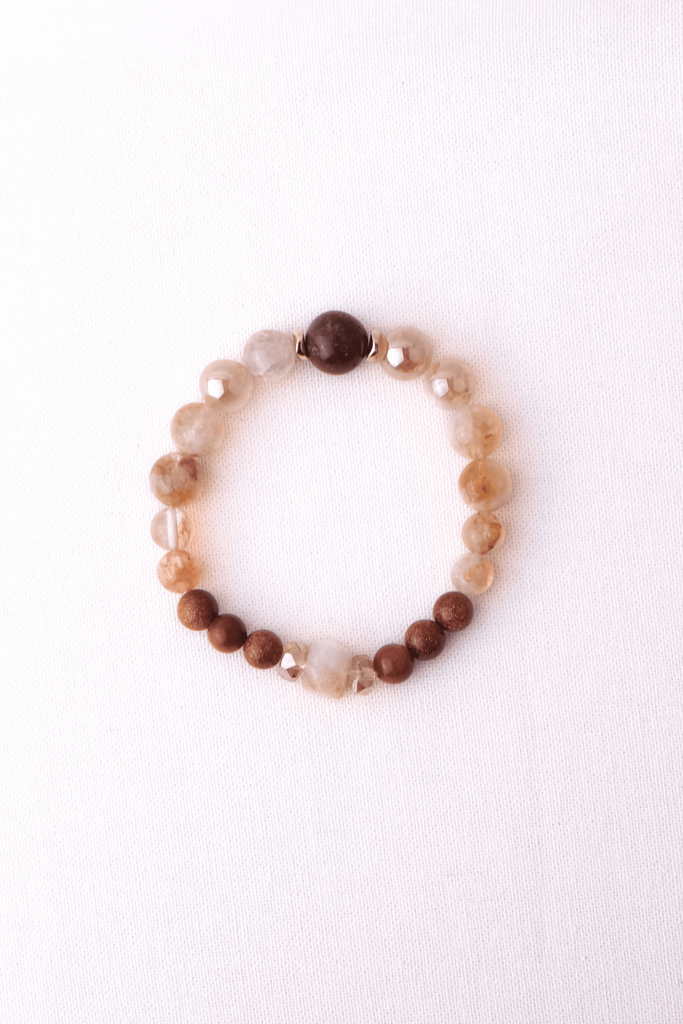 EfterÅr Armbånd Med Agat Citrin Gylden Sandsten Krystaller - Parol Armbånd