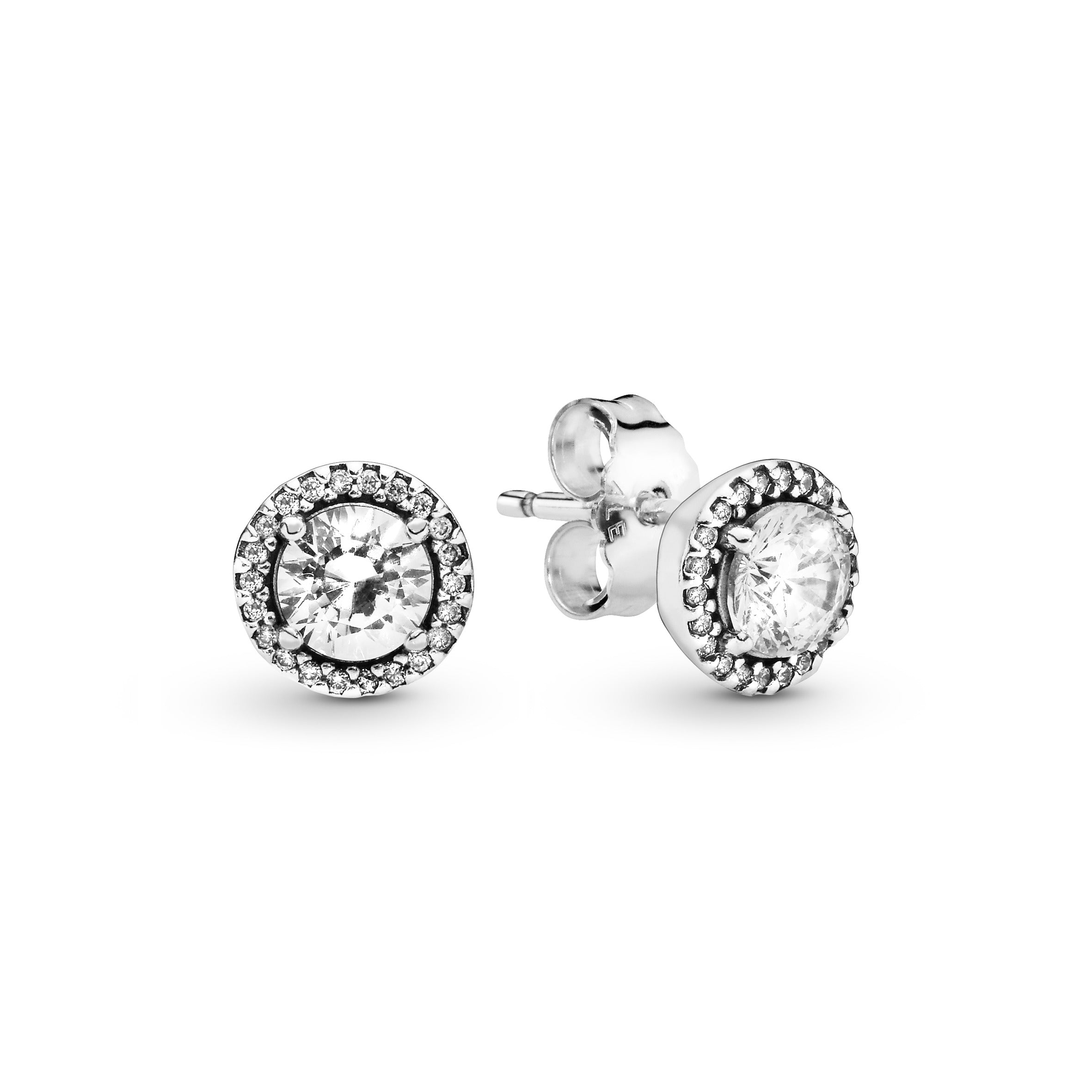 Pandora Runde Halo ørestikker Sterling Sølv 296272cz - Pandora Øreringe