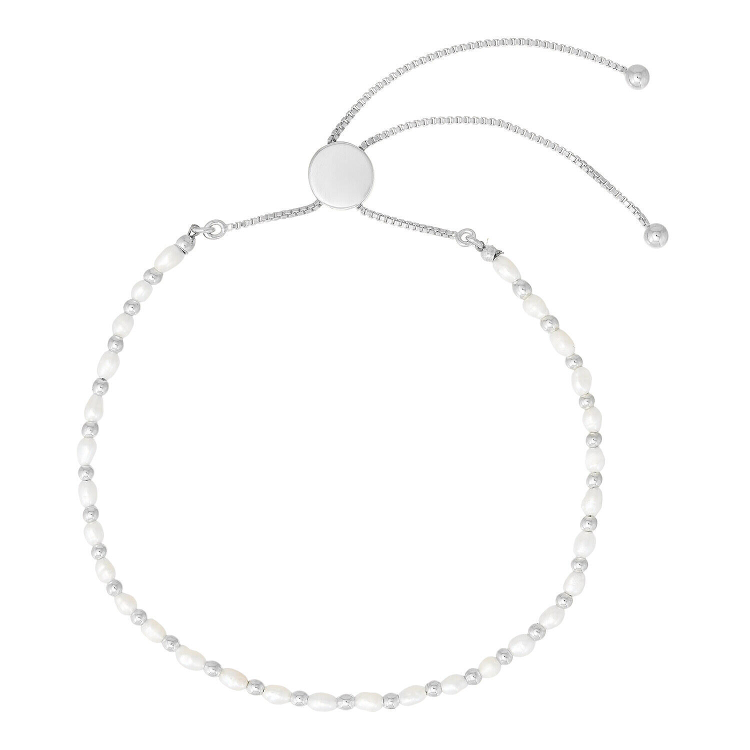 Hoop Perlearmbånd Sølv - Armbånd