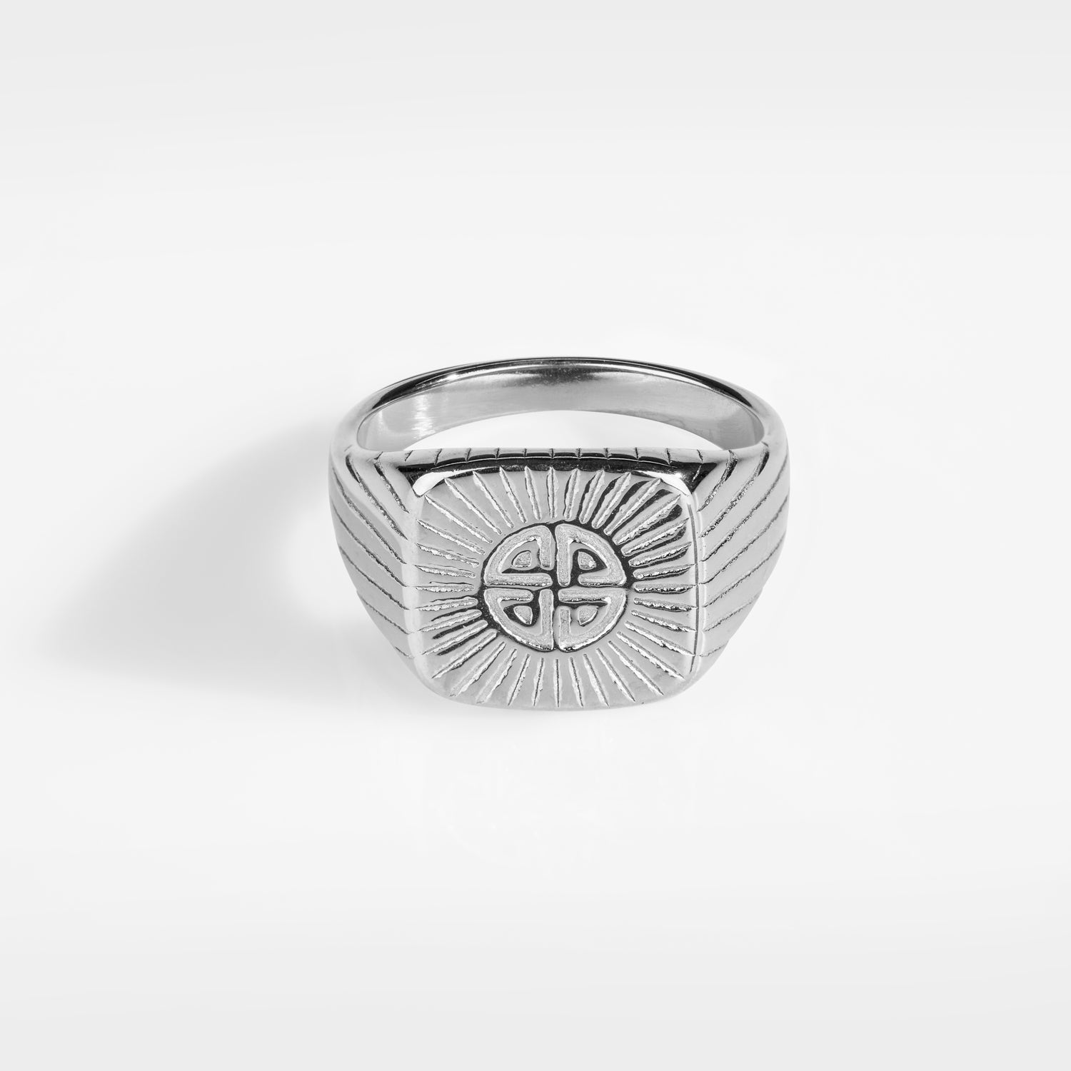 Sølvtonet Knot Signature Ring Str Herre Northern Legacy - Northernlegacy Fingerringe  - 5740028204831