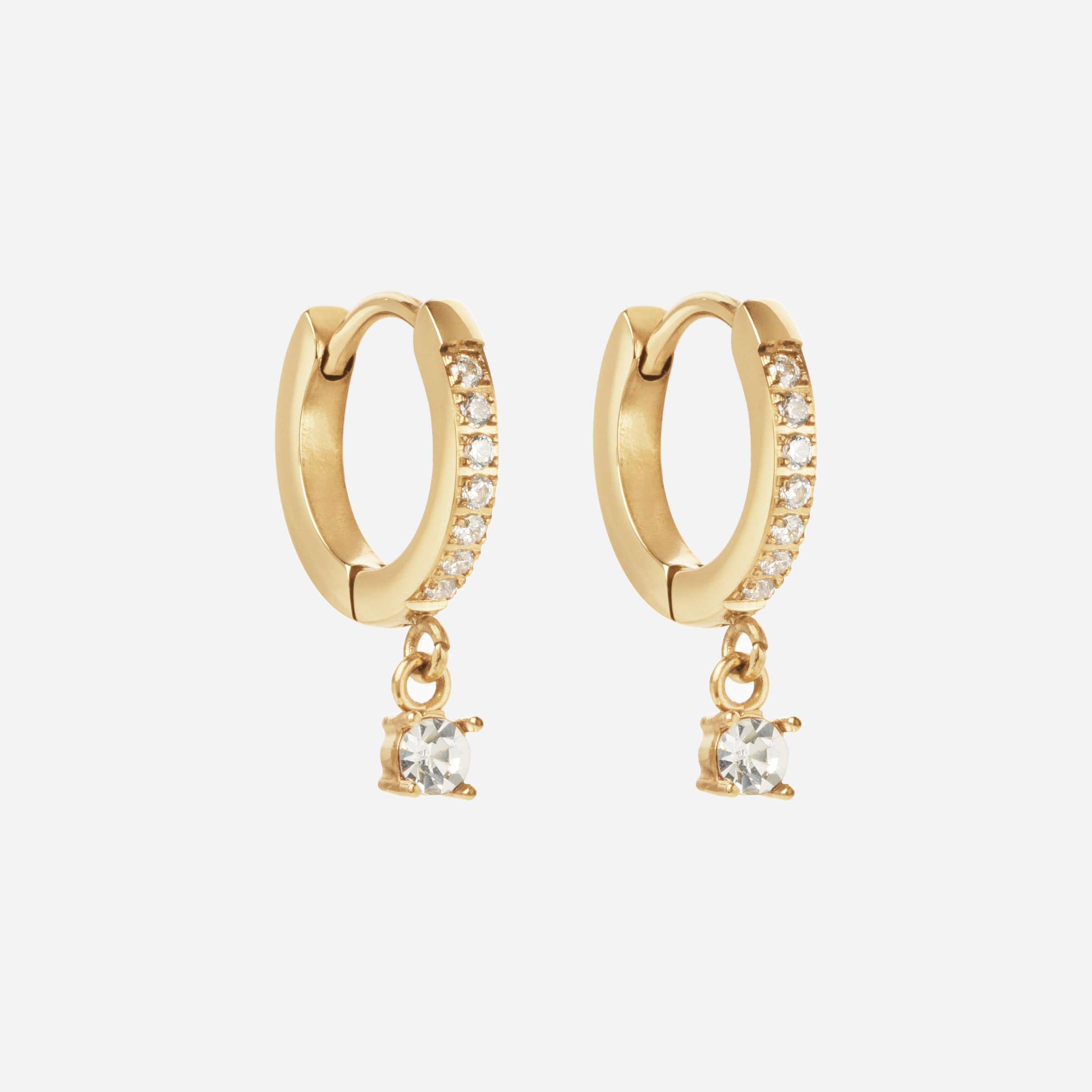 Zirkon Drops 18k Guldbelagt - Josephine Nord Øreringe