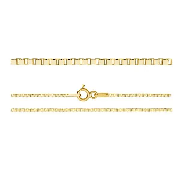 Guld Halskæde Venezia Kæde Forgyldt Sterlingsølv 80cm - Silveks Halskæder  - 05740034093634