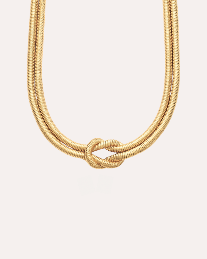Knotted Snake Necklace Forgyldt - Khaai Studio Halskæder