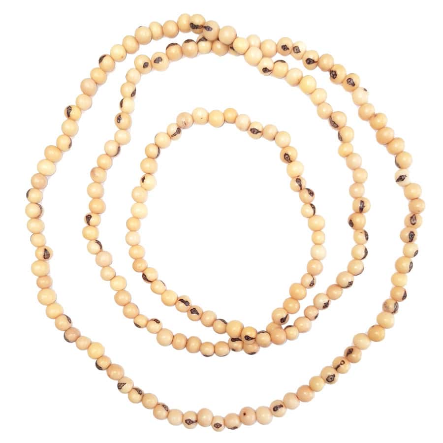 Hvid Lang Rå Acai Perlehalskæde - Halskæder