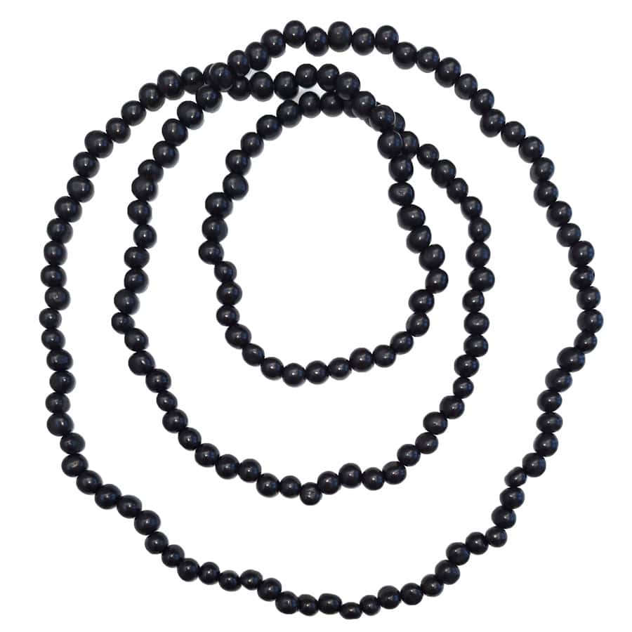 Sort Lang Acai Perlehalskæde - Halskæder