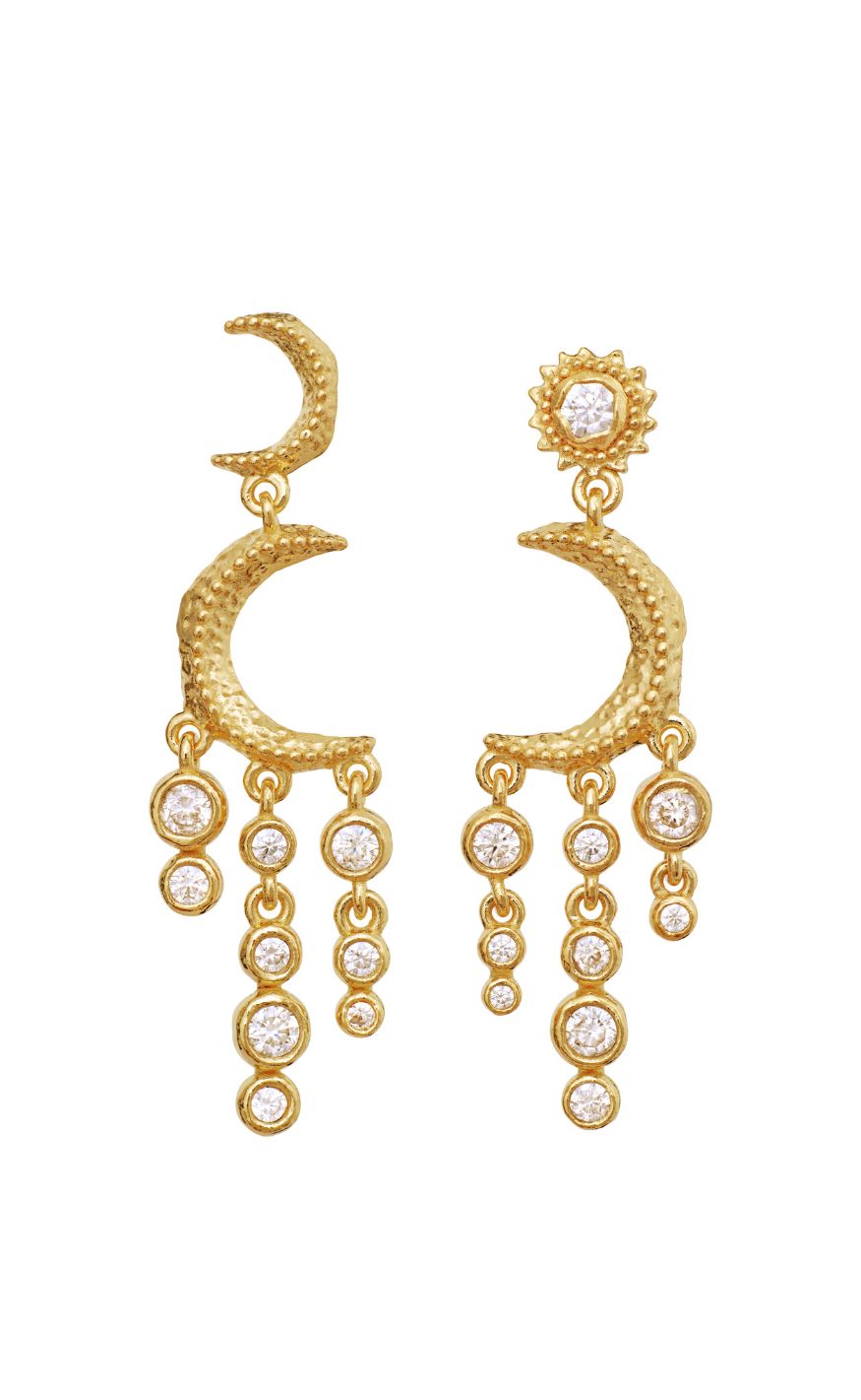 Maanesten Astrea Twinkle Gold Colour - Maanesten Øreringe  - 5715336047289