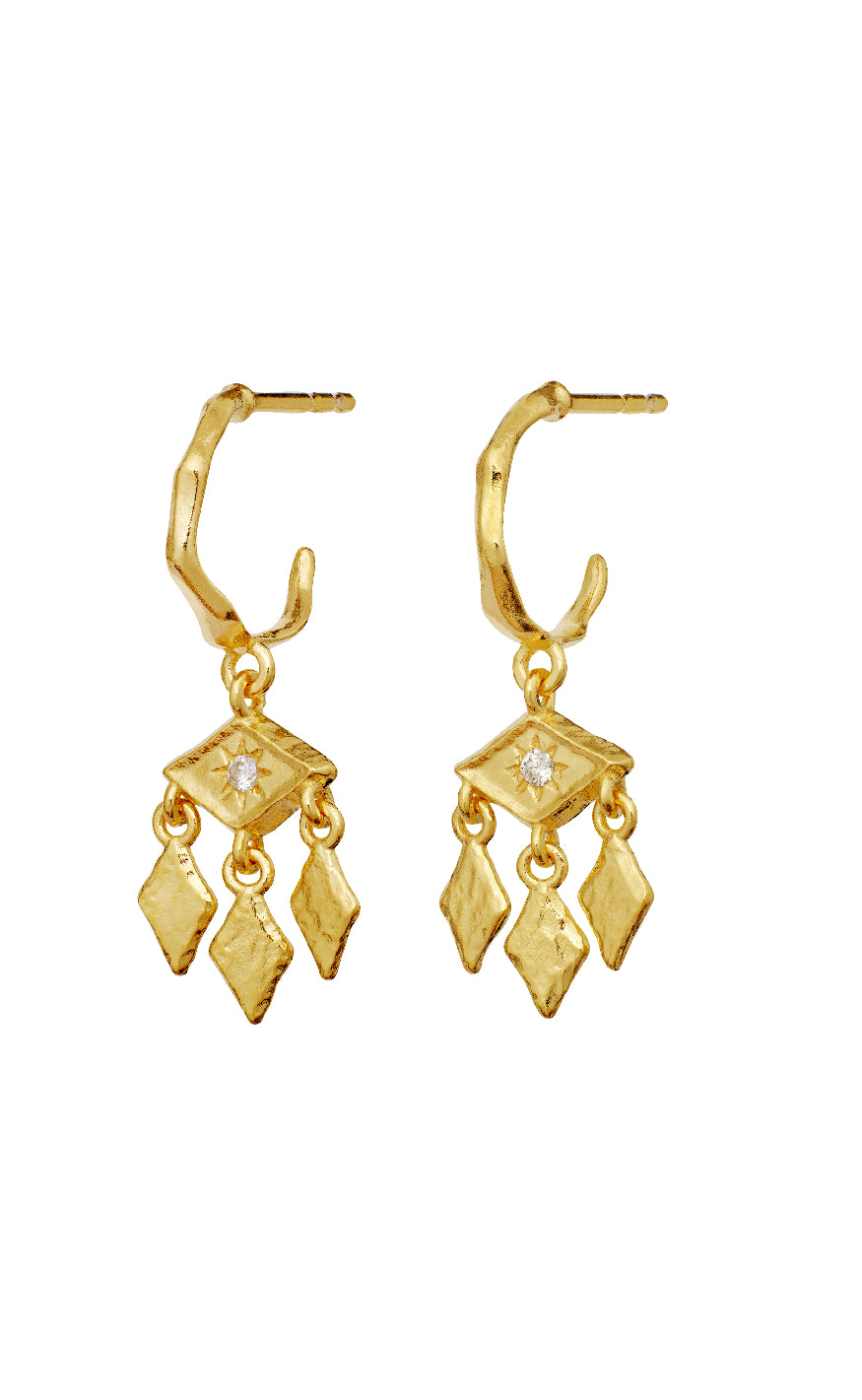 Guld Colour Maanesten Edwina Gold Colour - Maanesten Øreringe  - 5715336018289