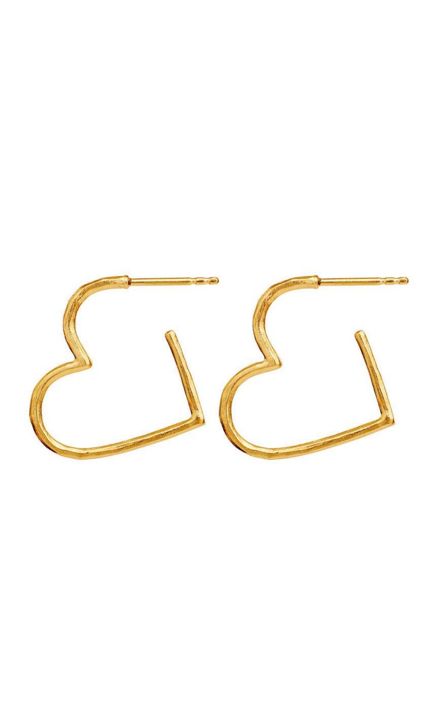 Forgyldt Maanesten Laia Midi - Maanesten Øreringe  - 5715336025966