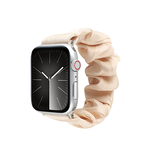 Apple Watch 42mm Scrunchie Velour Dame Armbånd Fersken - Deluxecovers Armbånd