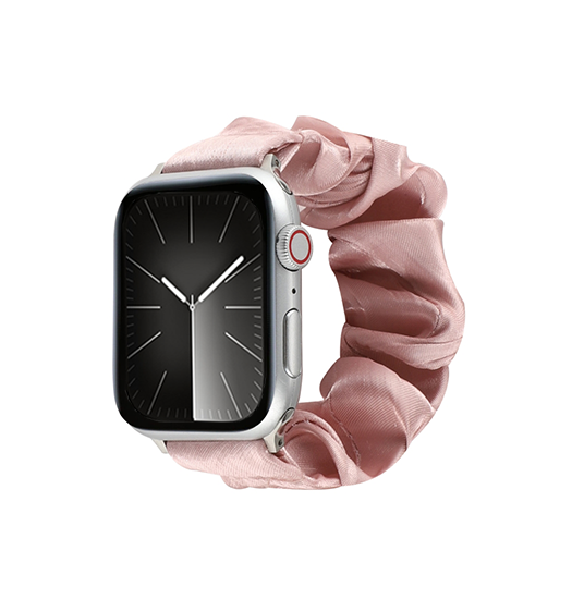 Pink Apple Watch 42mm Scrunchie Velour Dame Armbånd - Deluxecovers Armbånd