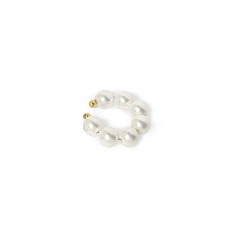 Ørering Cuff Pearlswirlcuff Karat Forgyldt Ferskvandsperler - Szhirley Øreringe