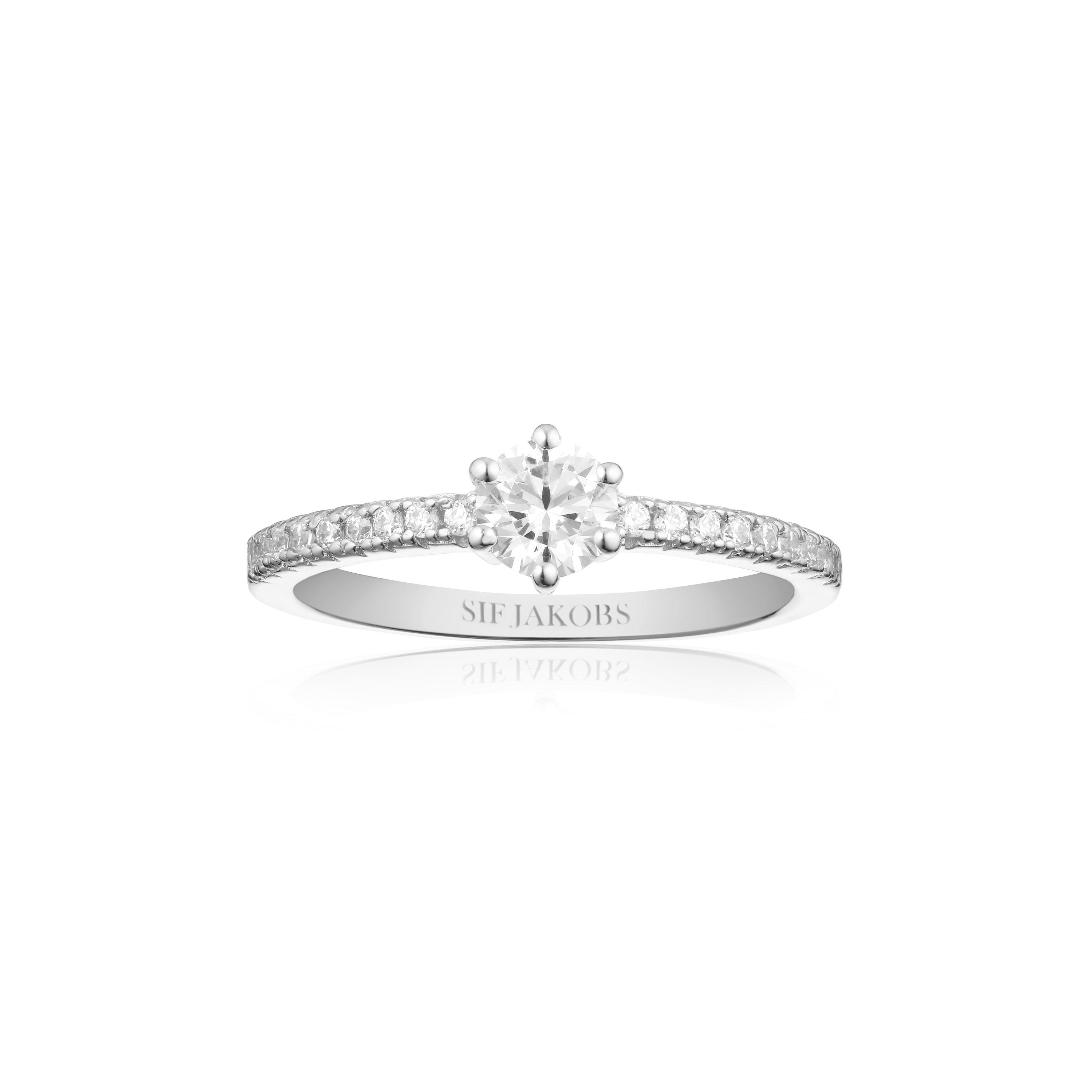 Sif Jakobs Ellera Uno Grande Sølv Ring Med Zirkonia R42282 - Sif Jakobs Fingerringe  - 1233690170664