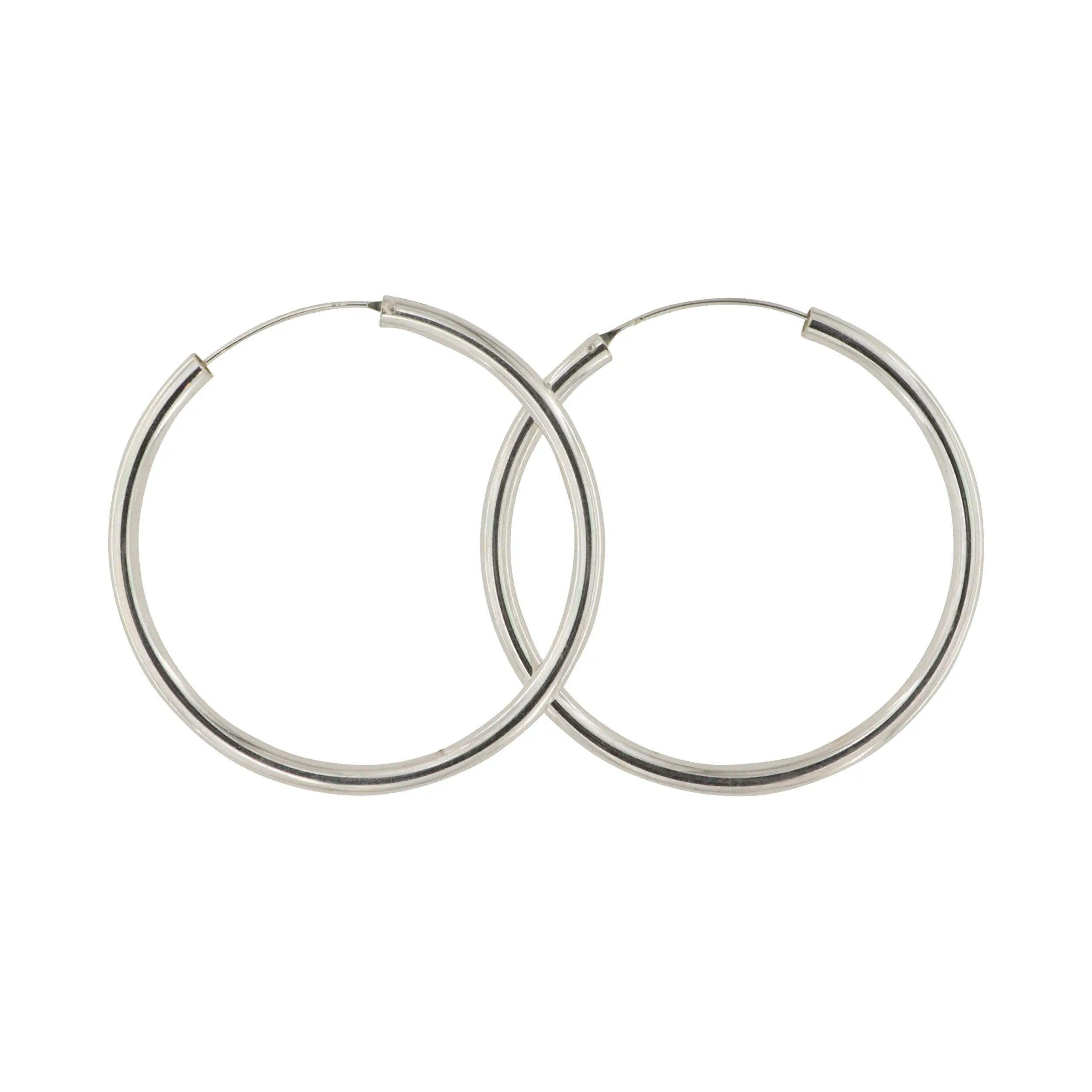 Sølv Hoops 60mm Sterling - Blt Øreringe  - 05740034084328