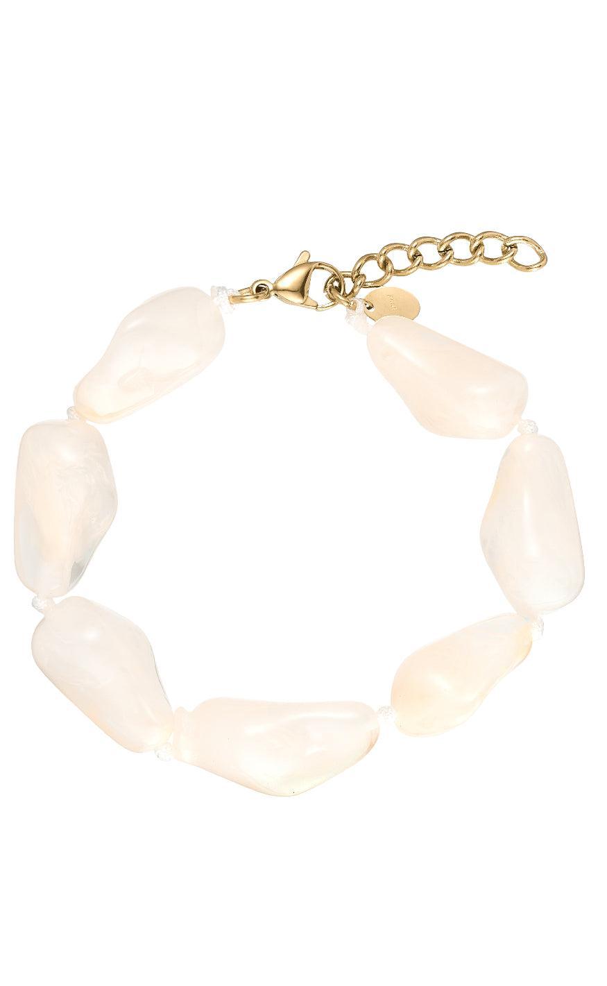 Beige Smykkeli Copenhagen Armbånd Nanna Pearl - Armbånd  - 77394761