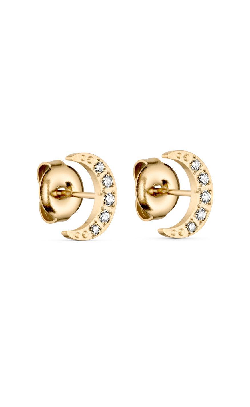 Smykkeli Copenhagen Berlin Mini Moon Gold Colour - Øreringe  - 75792713