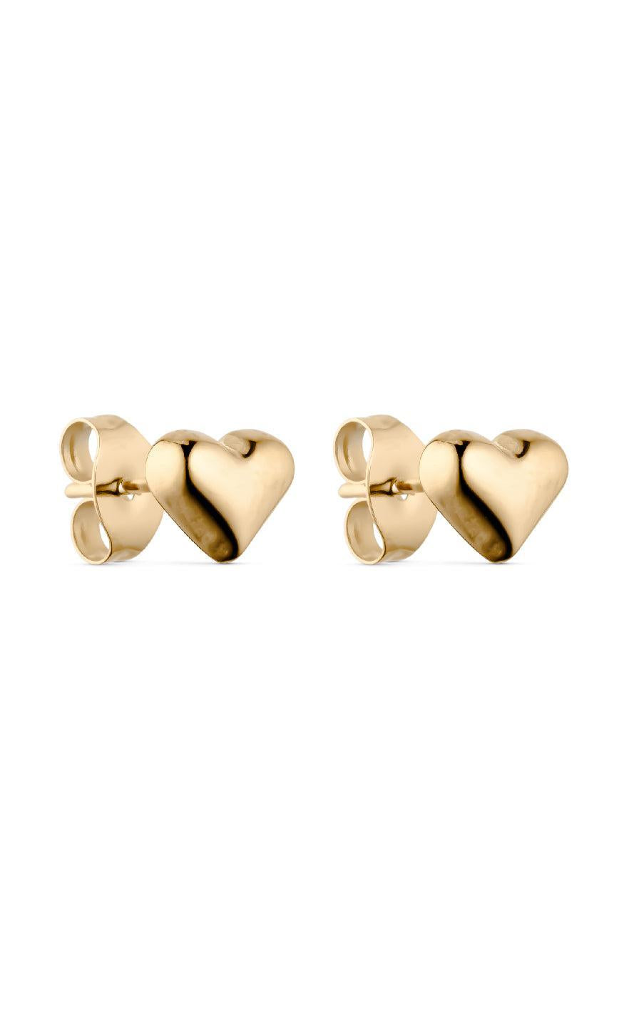 Smykkeli Copenhagen Houston Heart Gold Colour - Øreringe  - 42209609